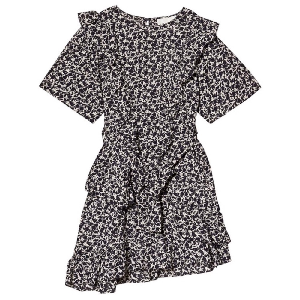 Les Coyotes de Paris pattern ruffles dress size 14